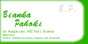 bianka pahoki business card